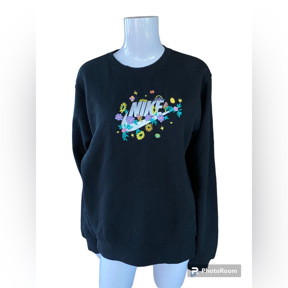SMALL Nike Trippy Groovy Sunflower Mushroom Swoosh Limited Edition Sweatshirt